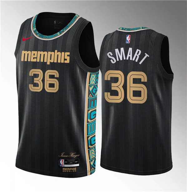 Men's Memphis Grizzlies #36 Marcus Smart Black 2023 Draft City Edition Stitched Basketball Jersey,We sell and wholesale Men's Memphis Grizzlies #36 Marcus Smart Black 2023 Draft City Edition Stitched Basketball Jersey on line form chian!